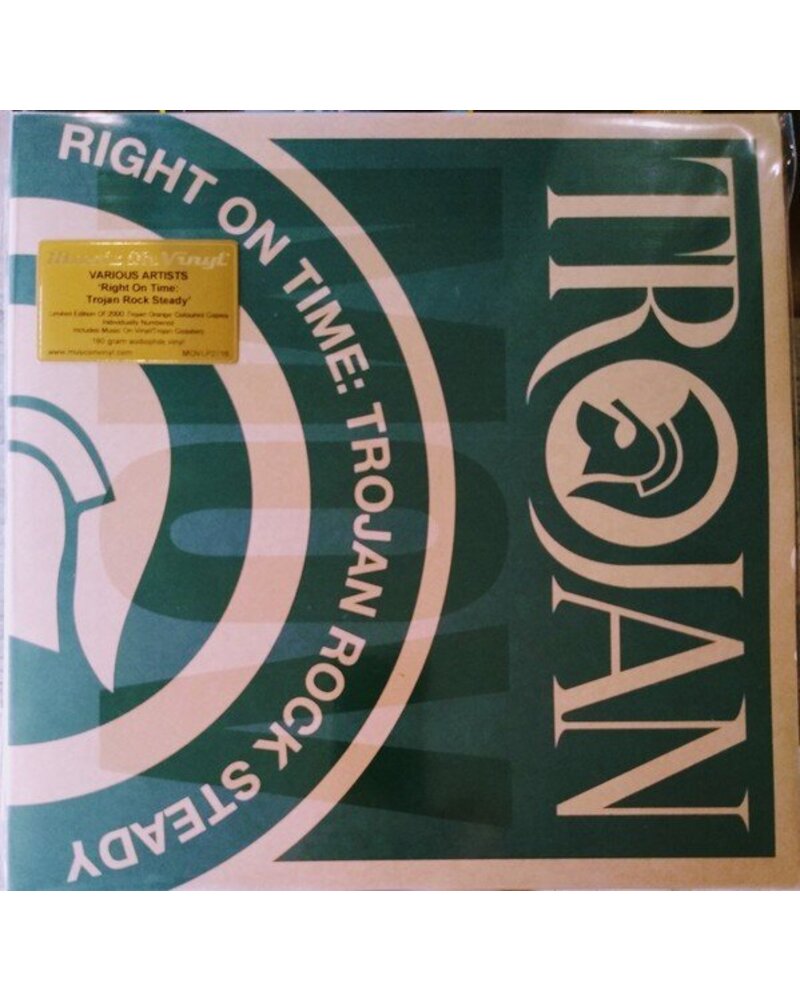 VARIOUS: RIGHT ON TIME - TROJAN ROCK STEADY-COLOURED 2LP — LP viršelis