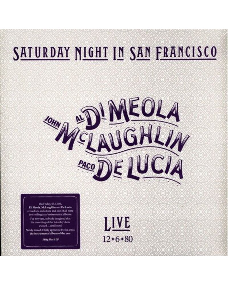 Di Meola, McLaughlin, De Lucia – Saturday Night (LP) — viršelis