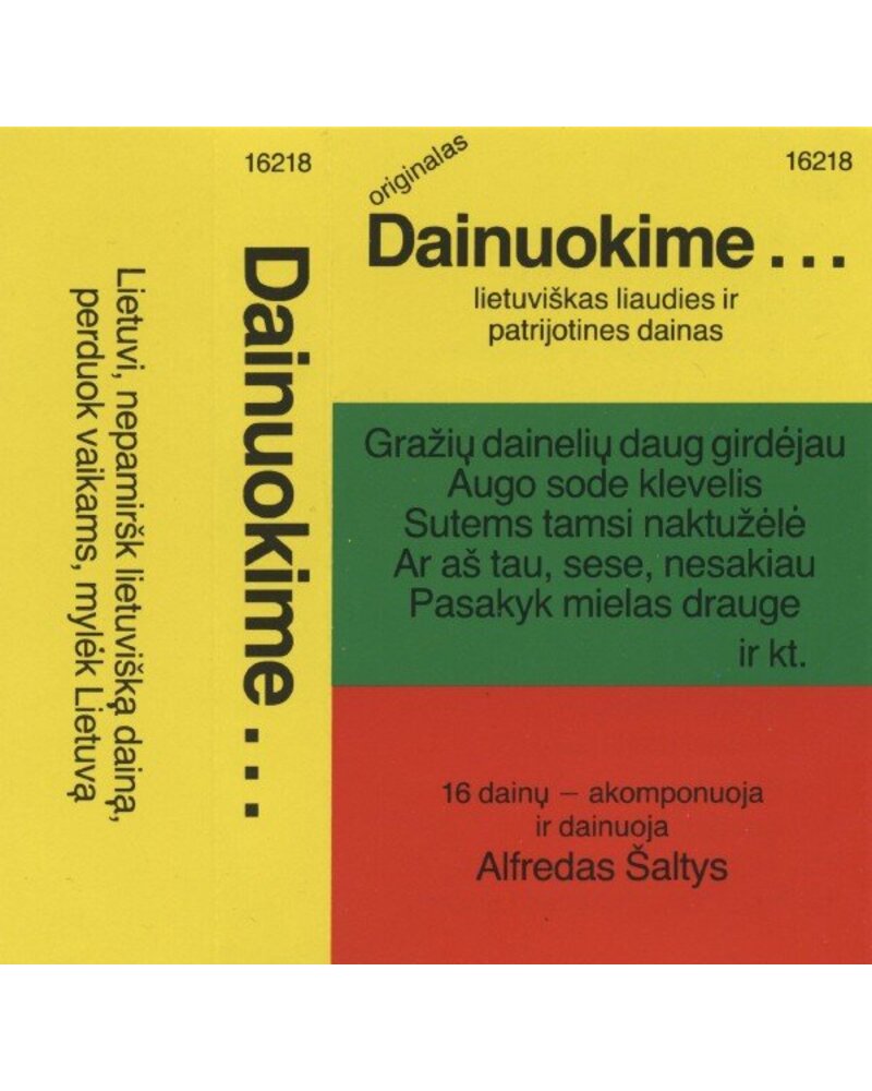 Alfredas Šaltys – Dainuokime... (kasetė) — viršelis