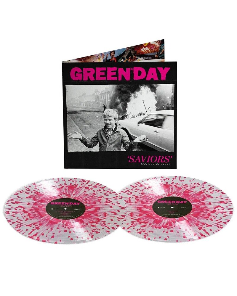 Green Day – Saviors (skaidri 2 LP, Deluxe) — viršelis