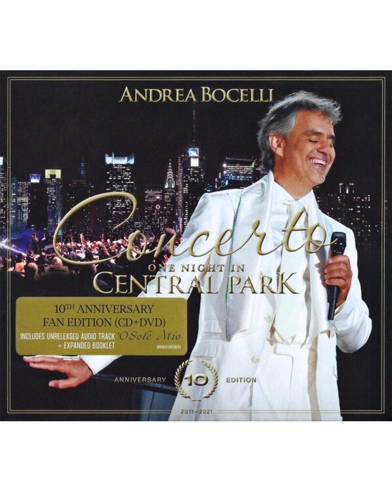BOCELLI ANDREA — CONCERTO: ONE NIGHT IN CENTRAL PARK  10TH ANNIVERSARY EDITION CD/DVD — viršelis