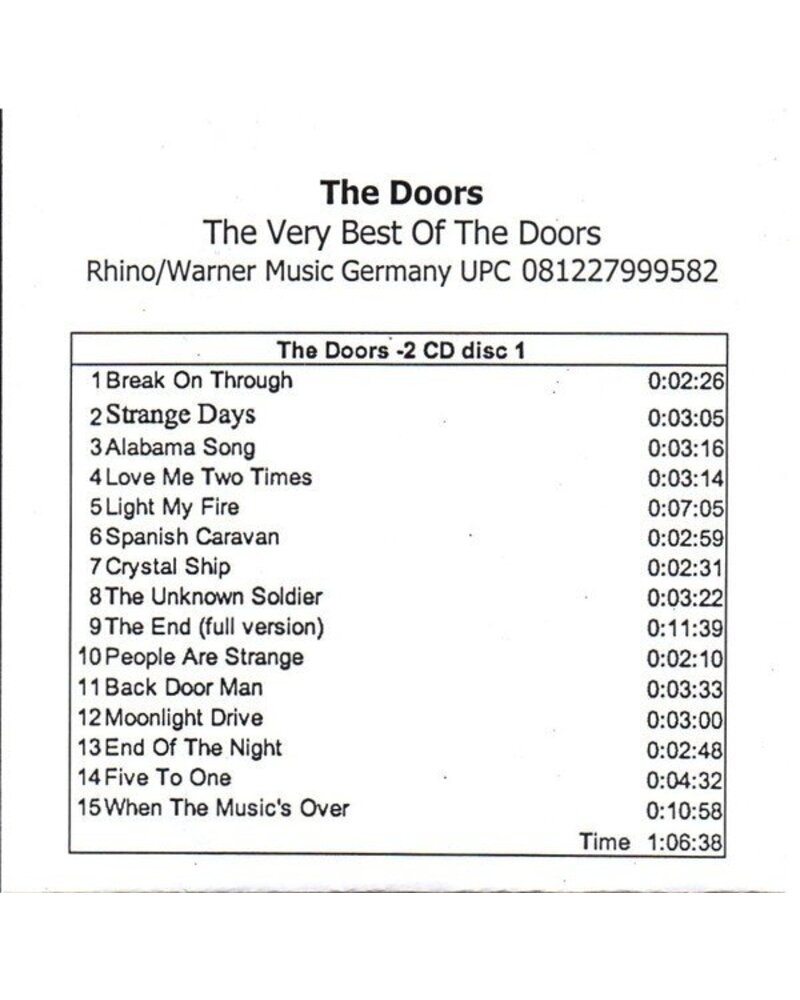 The Doors – Very Best Of (2CD) — viršelis