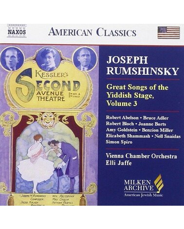 RUMSHINSKY JOSEPH: YIDDISH STAGE SONGS CD