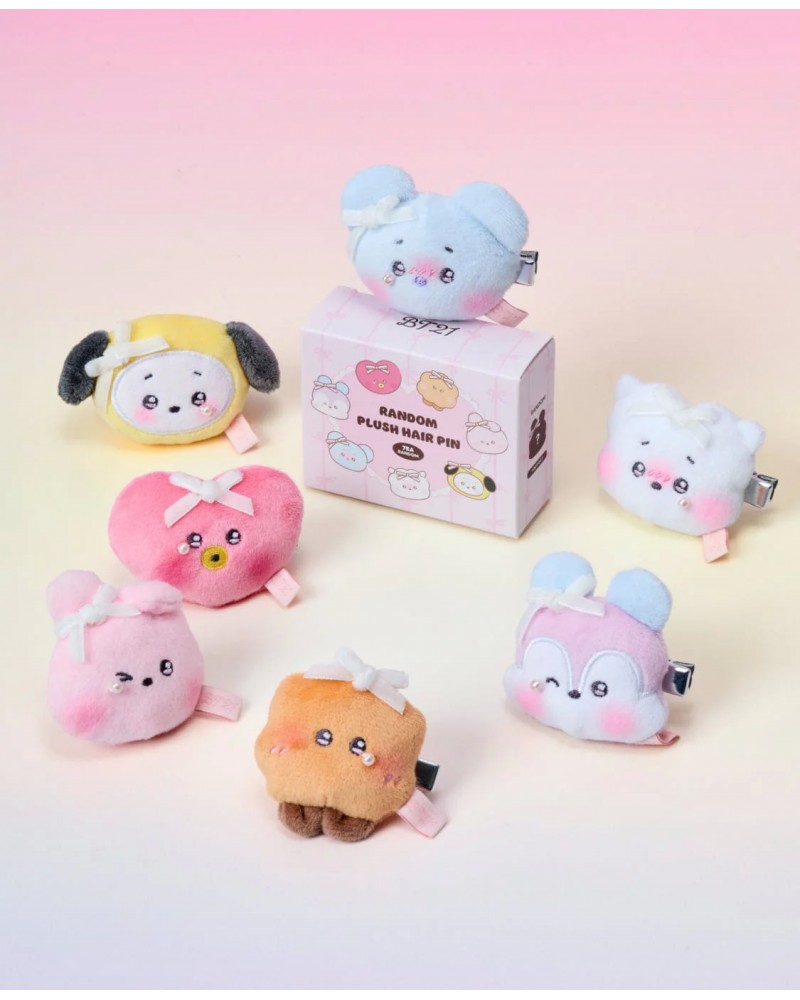 BTS: BT21minini RIBBONED U PLUSH HAIR PIN (Random Ver.) (K-POP) — CD viršelis