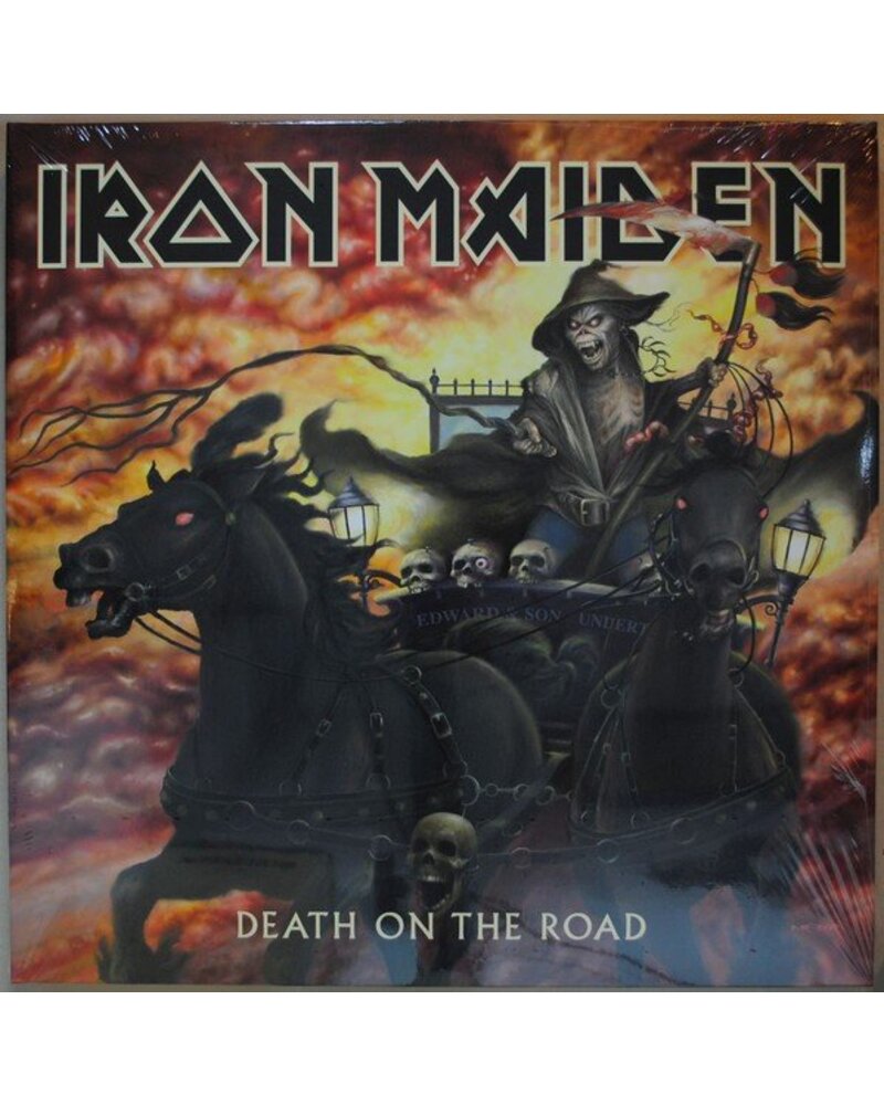 IRON MAIDEN — DEATH ON THE ROAD 2LP — viršelis